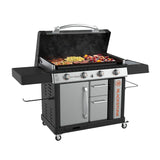 Blackstone Patio Pro 36” Griddle with Hood showcasing its spacious cooking surface and sleek design.