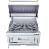 Sunstone® Series 28″ Charcoal Drop-in Grill showcasing premium stainless steel construction and sleek design by Sunstone.