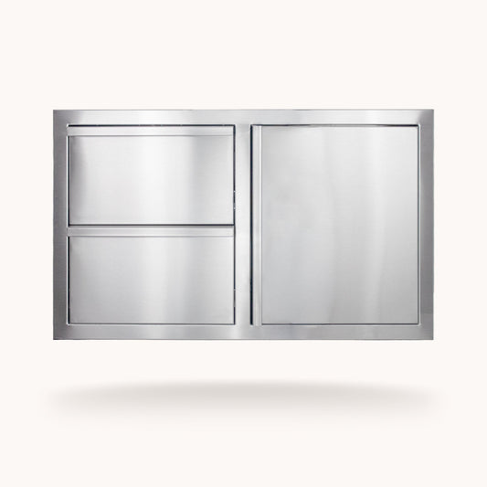 American Made Grills 36-inch deluxe 2-drawer and access door combo