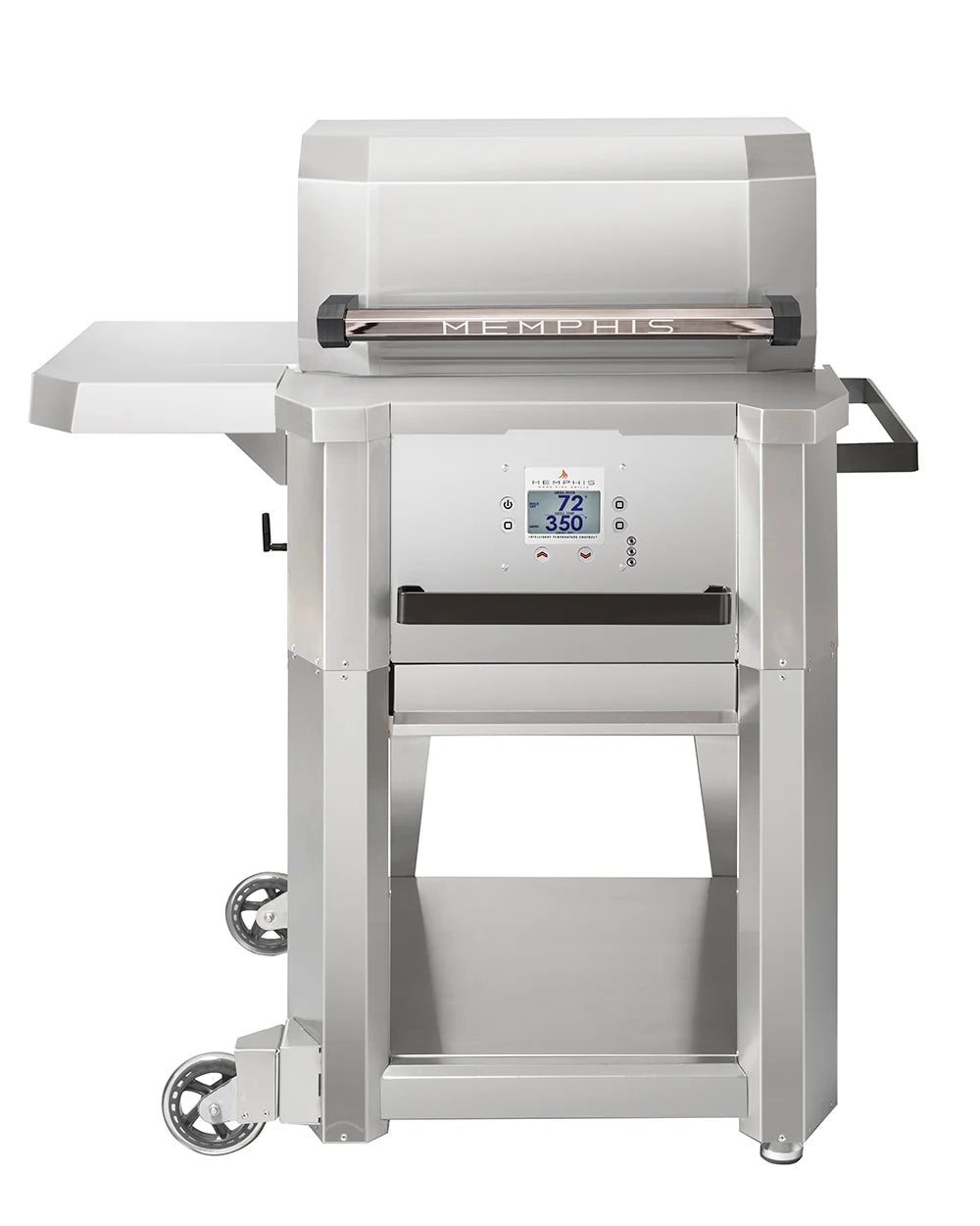 Memphis Elevate 30" Freestanding Pellet Grill showcasing its sleek design and dual-wall construction.