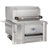 Memphis Elevate 30" Built-In Pellet Grill in action with advanced Direct Flame Technology for grilling and smoking.