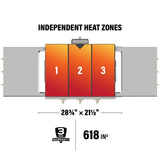 Blackstone Select 28" Griddle Cart with Cabinet featuring dual folding side shelves for extra prep space.