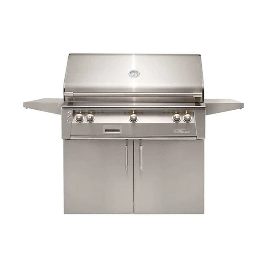 Alfresco ALXE 42" Freestanding Cart Grill ALXE-42C - 3 Burners, 304 Stainless Steel with Rotisserie