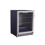 24" Outdoor Rated Refrigerator with Glass Door and Glass Shelves (5c)
