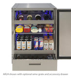 Alfresco AR-24PR 24-inch PolarCore panel-ready under counter outdoor refrigerator