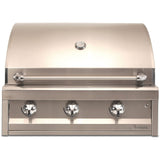 Artisan American Eagle 32" Built-In Grill, 3 Burner with a sleek stainless steel finish, designed for outdoor cooking.