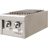 Artisan Built-In Double Side Burner showcasing heavy-duty stainless steel construction, perfect for outdoor kitchens.