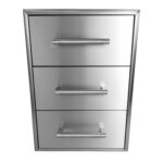 Coyote 18" Outdoor Kitchen Three-Drawer Storage - C3-3DC