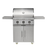 Coyote C-Series 30" LP Grill on Cart with Side Burner - C3C30LP-FS