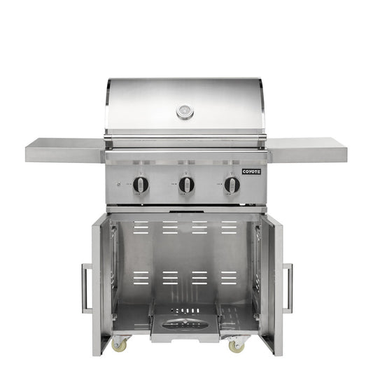Coyote C-Series 30" LP Grill on Cart with Side Burner