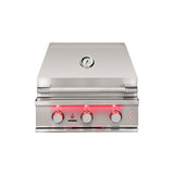 True Flame 3 Burner Gas Grill with stainless steel design and LED exterior lighting