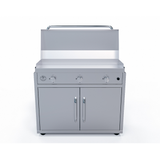 Le Griddle GFCART105 cart and 105 Series griddle with the stainless lid fitted