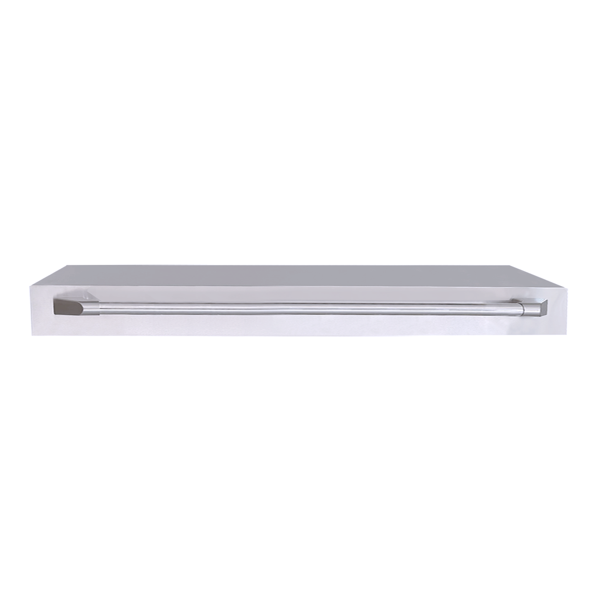 Le Griddle OMLLID105 stainless lid shown open, needing 24 inches of depth clearance