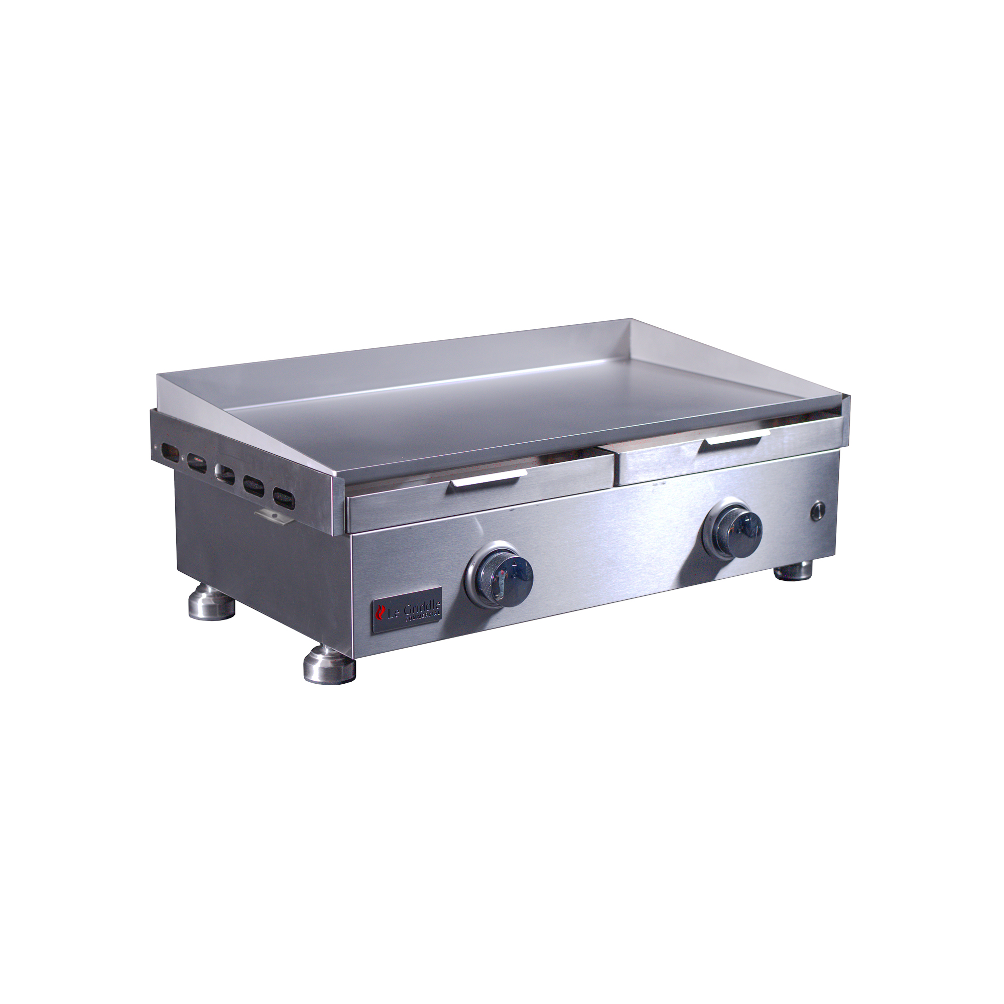 Le Griddle Commercial Series 75 OML75C3 built-in gas griddle, matte bead-blasted finish