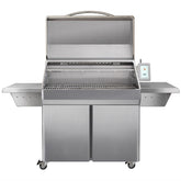 Memphis Elite 39" Cart ITC3 Pellet Grill showcasing its sleek stainless steel design and advanced grilling features, perfect for outdoor cooking enthusiasts.
