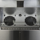 A side profile of the Memphis Elite 39" Cart ITC3 Pellet Grill highlighting its heavy-duty stainless steel construction.