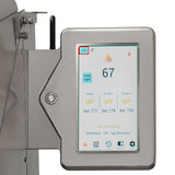 Close-up view of the Memphis Elite 39" Cart ITC3 Pellet Grill's touch screen display with Wi-Fi connectivity.