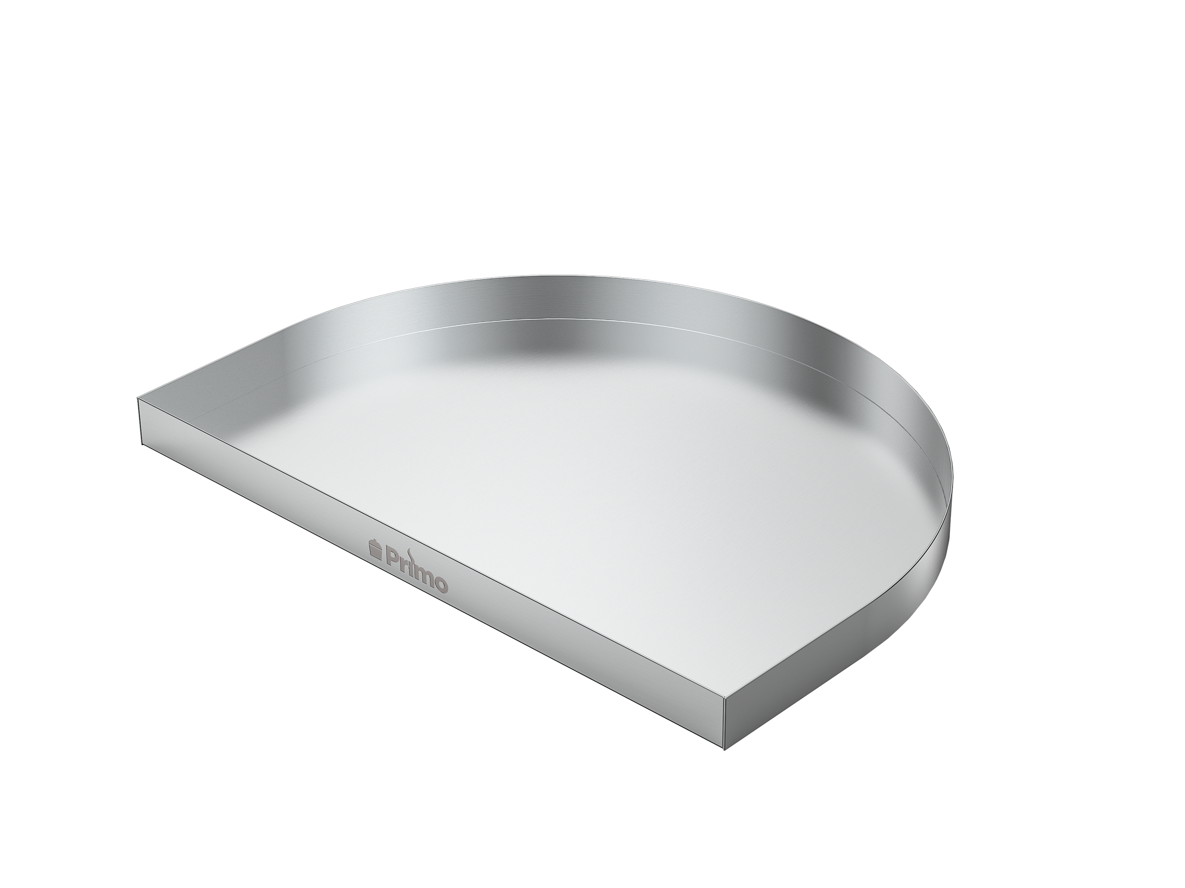 Primo half drip pan for Oval Junior ceramic grill, catches drippings during indirect cooking