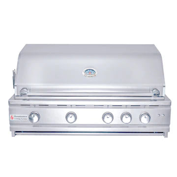 RCS 38" Cutlass Pro Freestanding Grill showing its impressive 60,000 BTUs output and durable stainless steel construction.