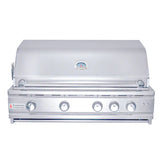 RCS 38" Cutlass Pro Freestanding Grill showing its impressive 60,000 BTUs output and durable stainless steel construction.