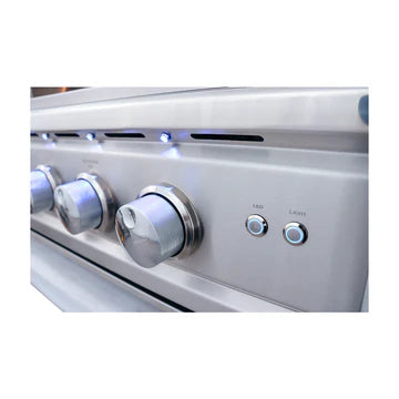 RCS 38" Cutlass Pro Freestanding Grill featuring a full-length slide-out drip tray for effortless cleaning.
