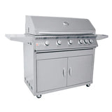 40" RCS Premier Freestanding Grill Cart showcasing sleek stainless steel design and powerful cooking features.