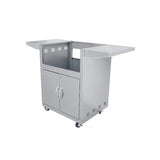 26" Premier Freestanding Grill Cart by RCS showcasing a sleek stainless steel design for outdoor BBQ grilling.