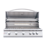 RCS 40" Premier Drop-In Grill specifications display highlighting its impressive BTU output and cooking surface.