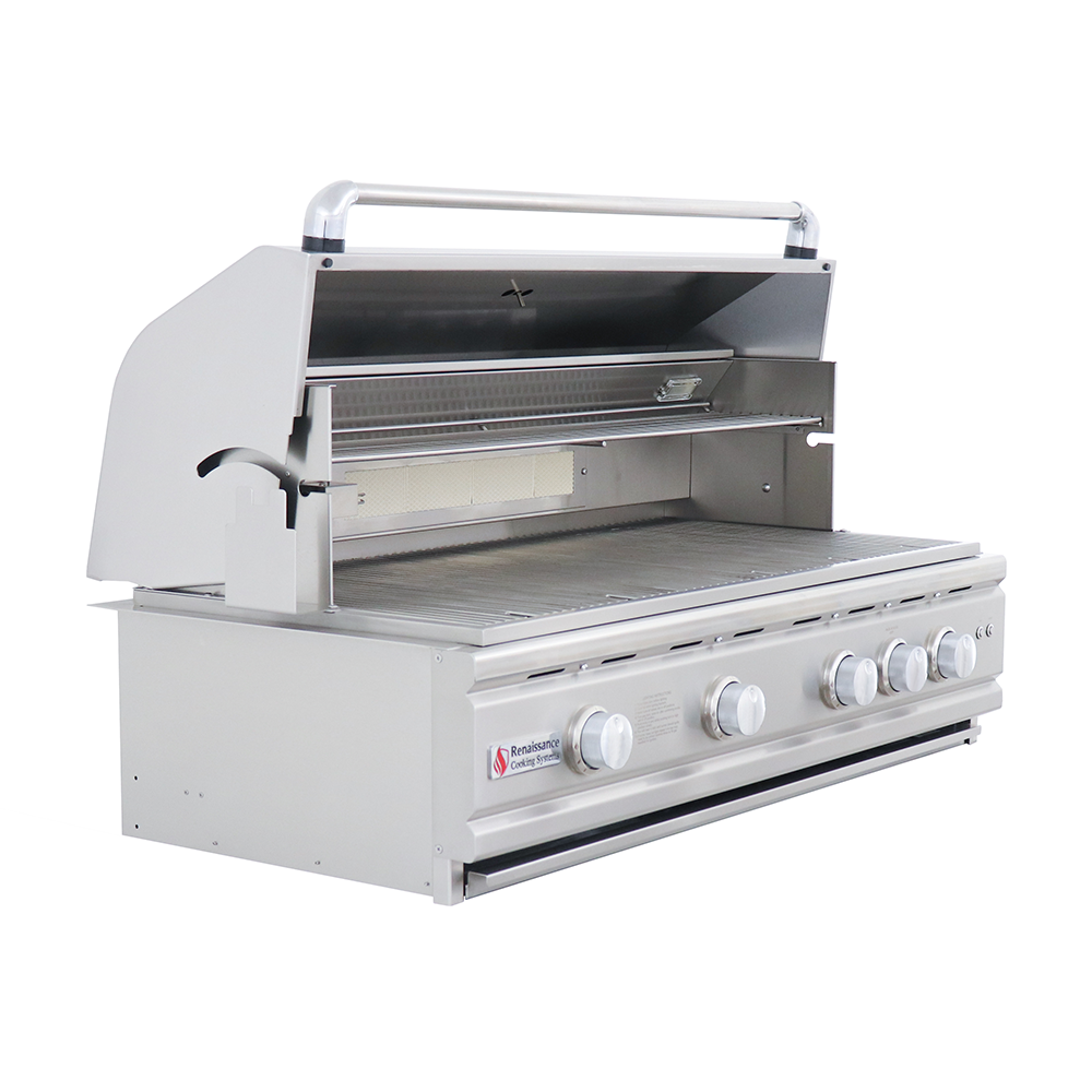 RCS 42" Cutlass Pro Built-In Grill showcasing its premium 304 stainless steel construction and sleek design.