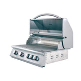 32" Premier Freestanding Grill Cart by RCS – a high-performance grill with a sleek design, featuring 4 stainless steel burners and a ceramic infrared back burner for exceptional cooking.