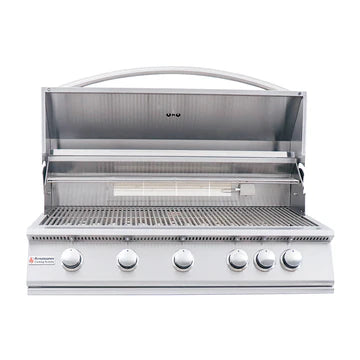 RCS 40" Premier Freestanding Grill Cart showcasing its sleek stainless steel design and powerful cooking features for outdoor grilling enthusiasts.