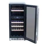 RCS Wine Cooler Refrigerator W/ 15" Glass Window - 3.2 Cu. Ft. - UL Rated