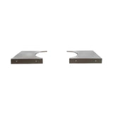 Primo stainless steel side shelves for Oval Junior ceramic grill, adds work surfaces to the cart