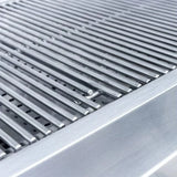 Close-up of the stainless steel cooking grates of a Summerset Sizzler 32-inch built-in gas grill