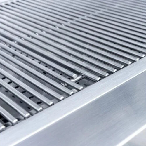 Close-up of a Summerset Sizzler grill's stainless steel rod cooking grates