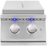 Summerset Sizzler Pro Series Double Side Burner showcasing its sleek design and stainless steel construction.