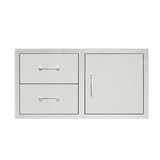 42" 2-Drawer and Access Door Combo with Hidden Hinge