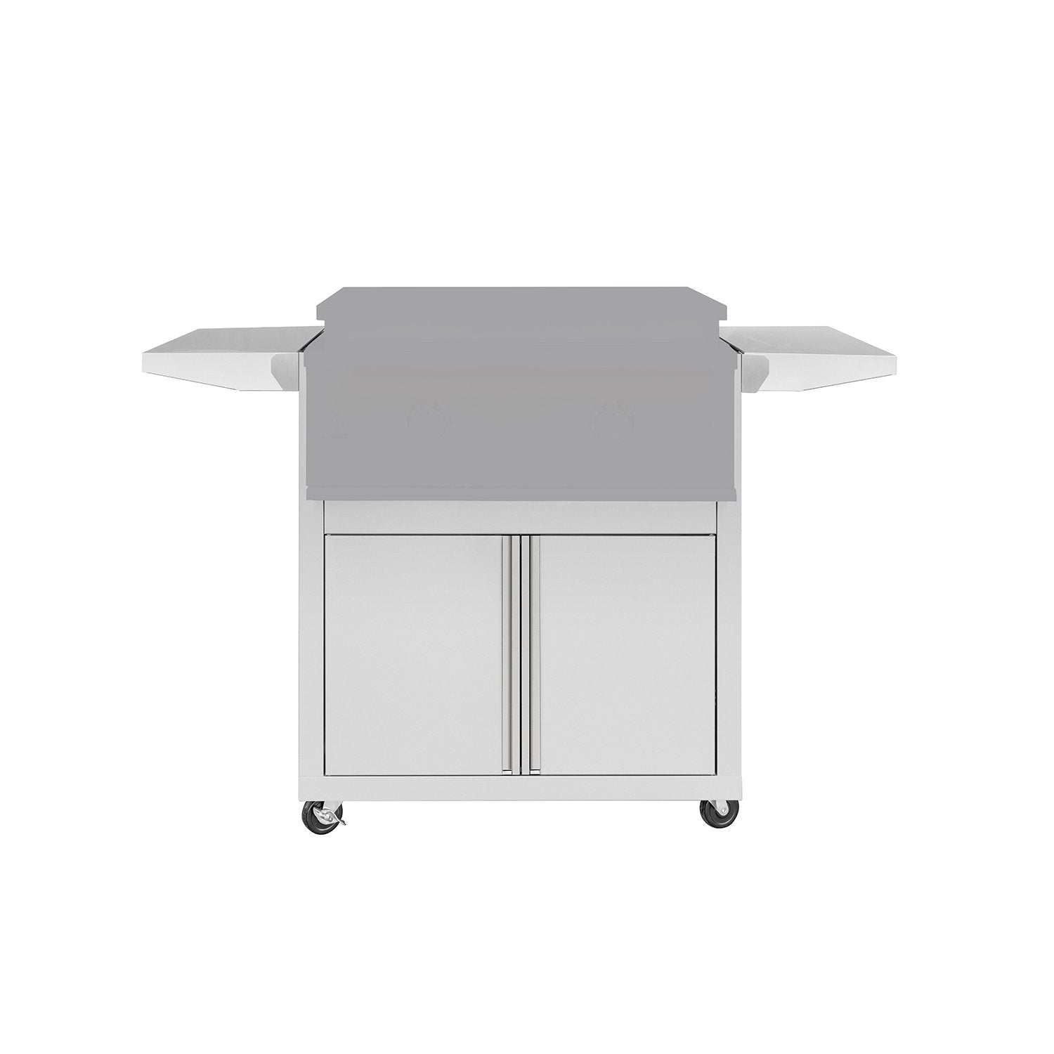 TrueFlame 30-inch stainless steel griddle cart, closed, gray finish