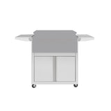 TrueFlame 30-inch stainless steel griddle cart, closed, gray finish