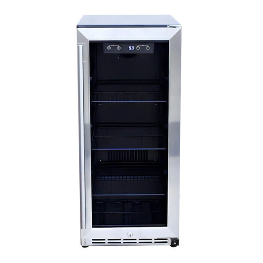 15" Outdoor Rated Refrigerator with Glass Door and Stainless Steel Handle (3.2c)