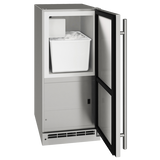 U-Line UOCR115 15-inch outdoor crescent ice machine, stainless steel