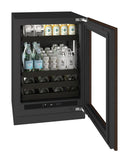 U-Line URBV424 24-inch Seamless Collection beverage center, panel ready glass door