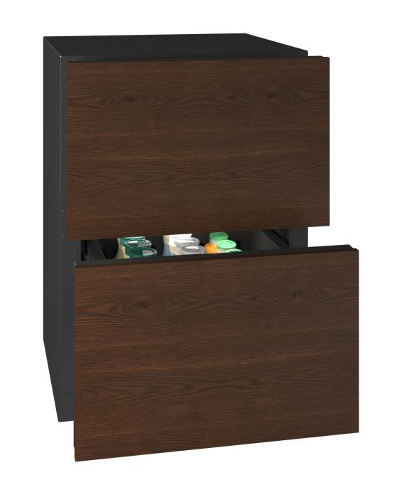 U-Line URDR424 24-inch Seamless Collection refrigerator drawers, panel ready solid front