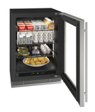 U-Line URRE324 24-inch Home Collection refrigerator, stainless glass door