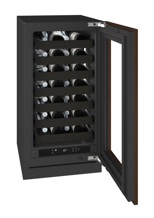 U-Line URWC418 18-inch Seamless Collection wine refrigerator, panel ready glass door