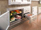 Alfresco ARXE-42 42-inch under-grill outdoor refrigerator, 7.25 cubic feet, stainless steel
