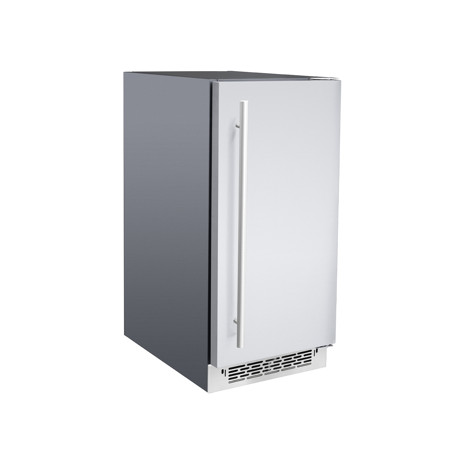 American Made Grills 15-inch stainless steel outdoor ice maker with solid door for built-in kitchen
