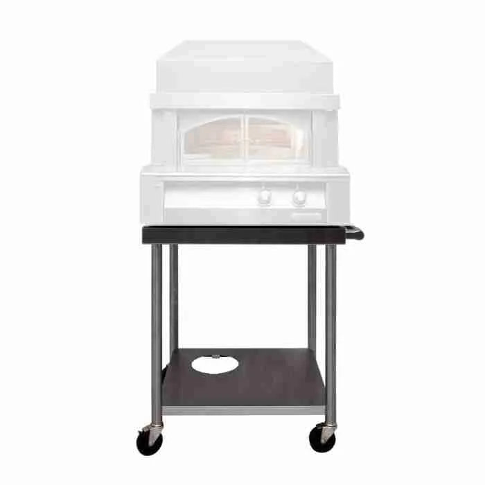 Alfresco 30-inch pizza oven cart AXE-PZA-CART-01 with locking casters for the AXE-PZA countertop oven