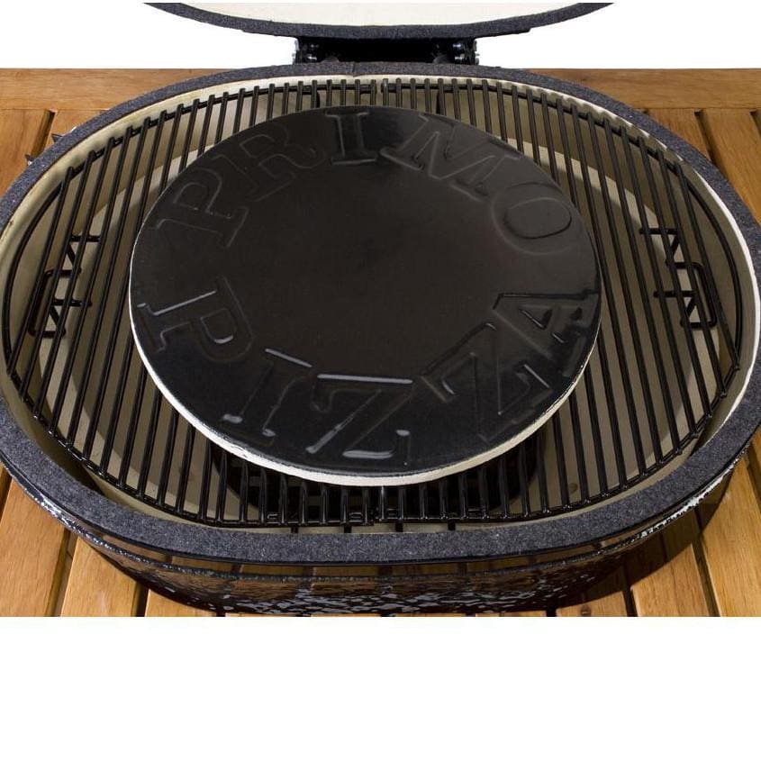 Primo 16-inch glazed ceramic pizza and baking stone for Oval X-Large, Large and Round ceramic grills