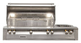 Alfresco Grills ALXE 56-Inch 3-Burner Built-In Grill with Sear Zone, Rear Infrared Burner and Side Burner - Stainless Steel